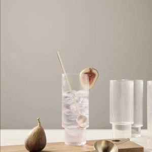Ferm Living Ripple long drinking glasses (4)